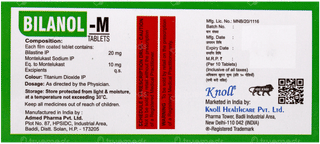 Bilanol M Tablet 10